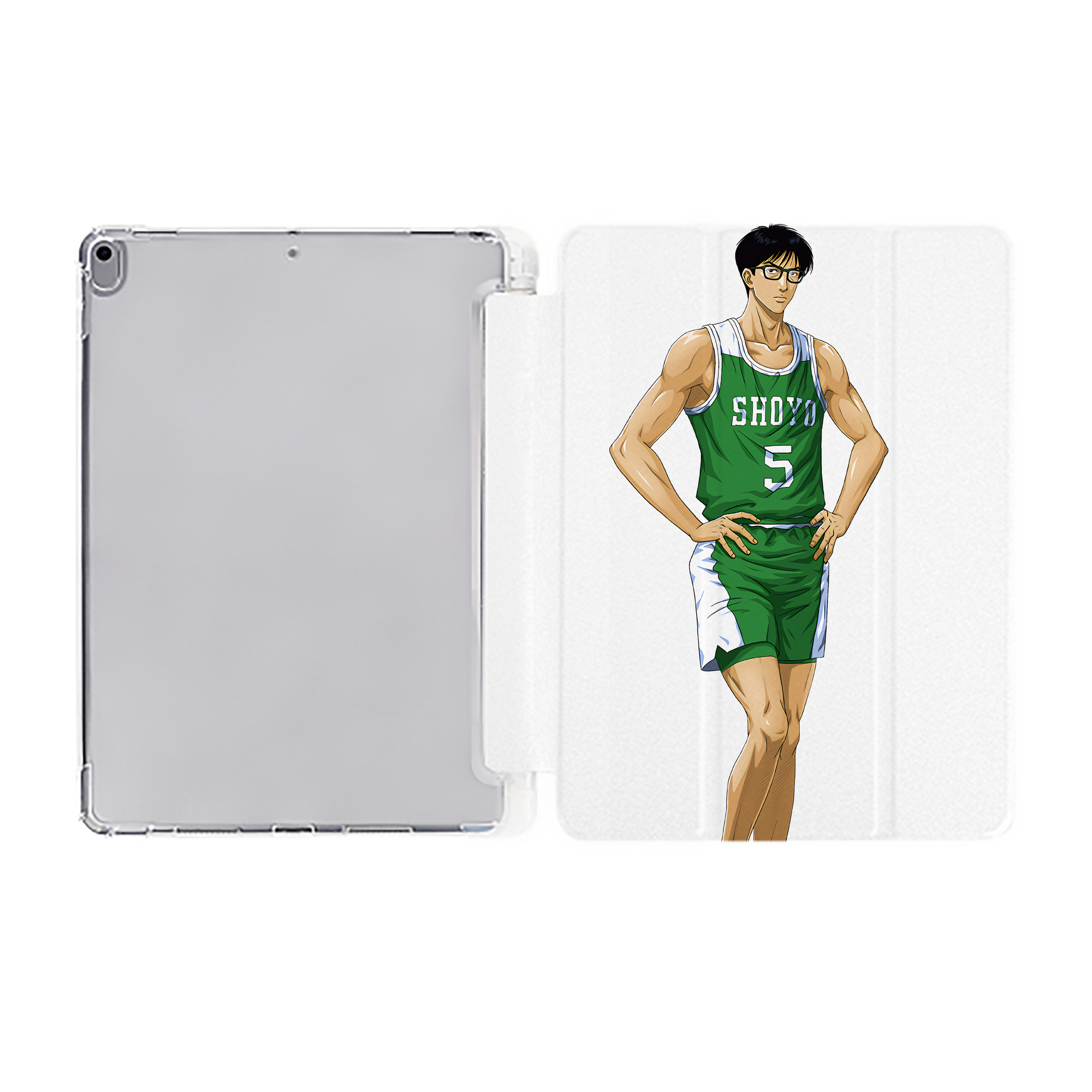 （画像用） SLAM DUNK／スラムダンク IPad ケース ペン収納付き 三つ折りスタンド PUレザー×シリコン 対応機種9.5/10.5/10.9インチ